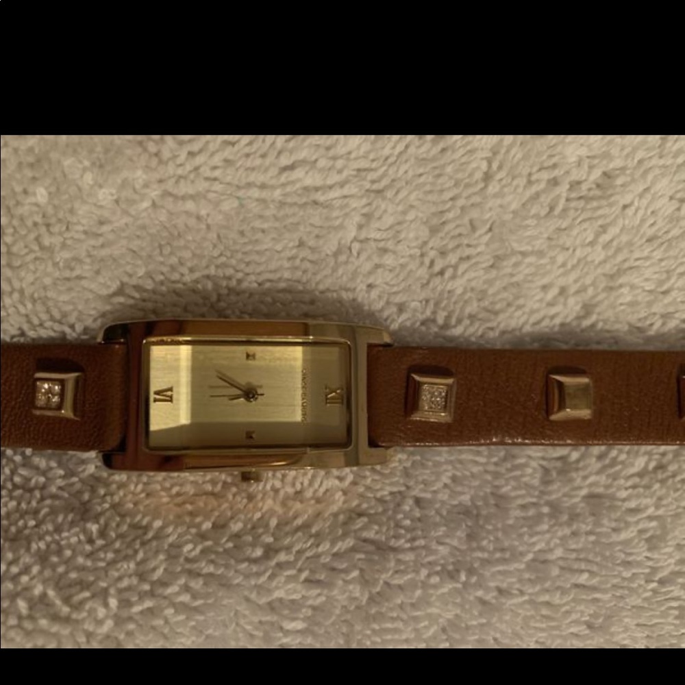 Vince Canute Wrap Leather & Gold Watch